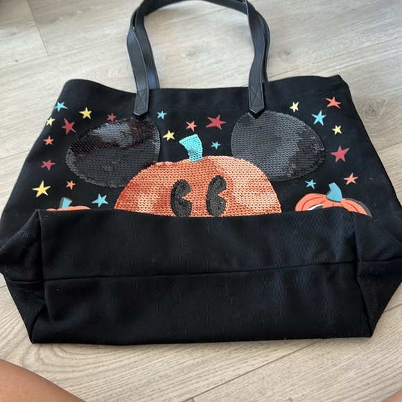 Disney Disneyland sequin Mickey pumpkin Halloween tote - Picture 3 of 8